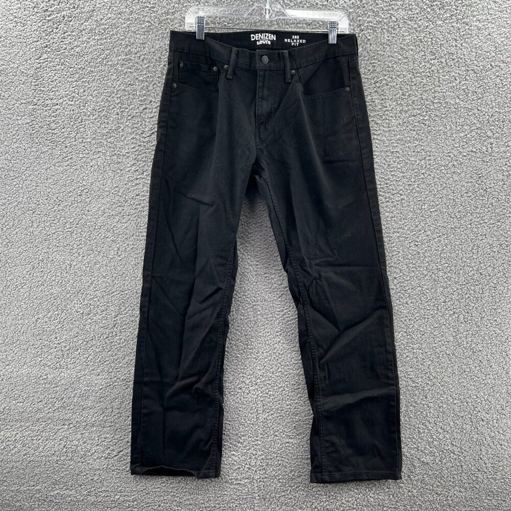 Levis Denison 285 Relaxed Fit Jeans Mens 32 X 32 Black Cotton Denim